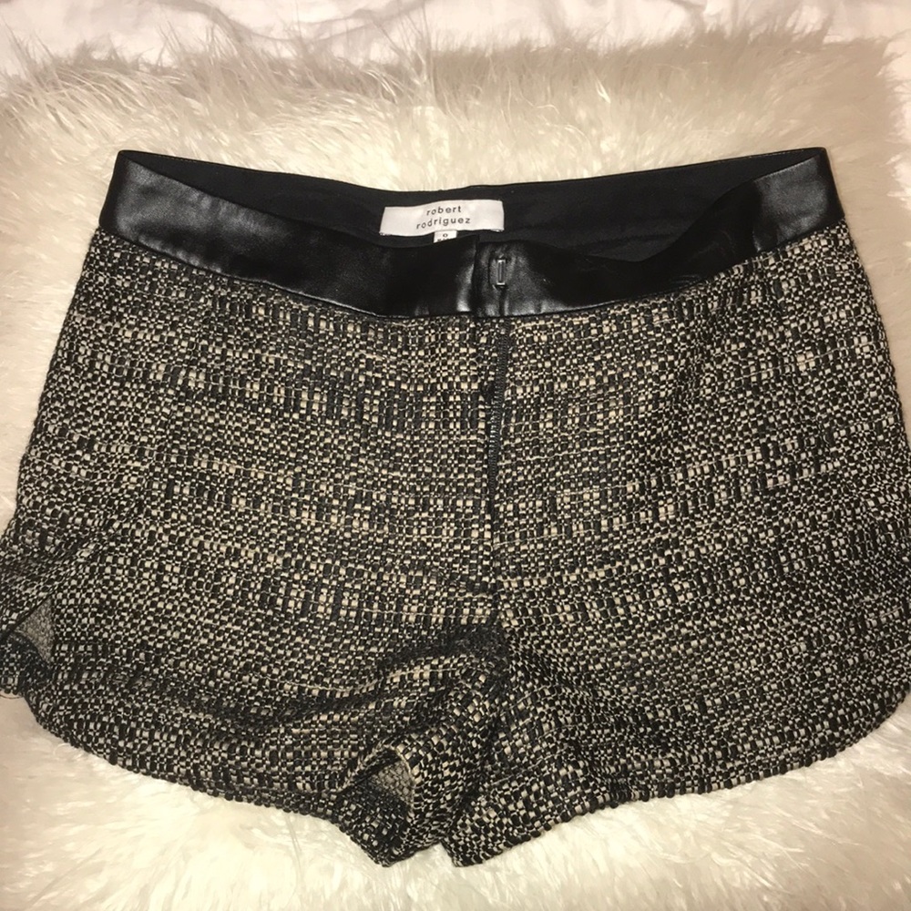 Roberto Rodriguez leather trimmed shorts
